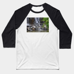 Waterfall on Campus of Far East Federal University, Vladivostok, Russia Baseball T-Shirt